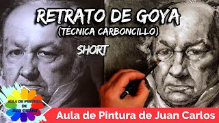 Retrato De Goya en carboncillo.