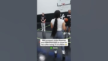 NBA prospect Julian Newman was EMBARRASSED to show his face 😯😭 #n3on #juliannewman #nba