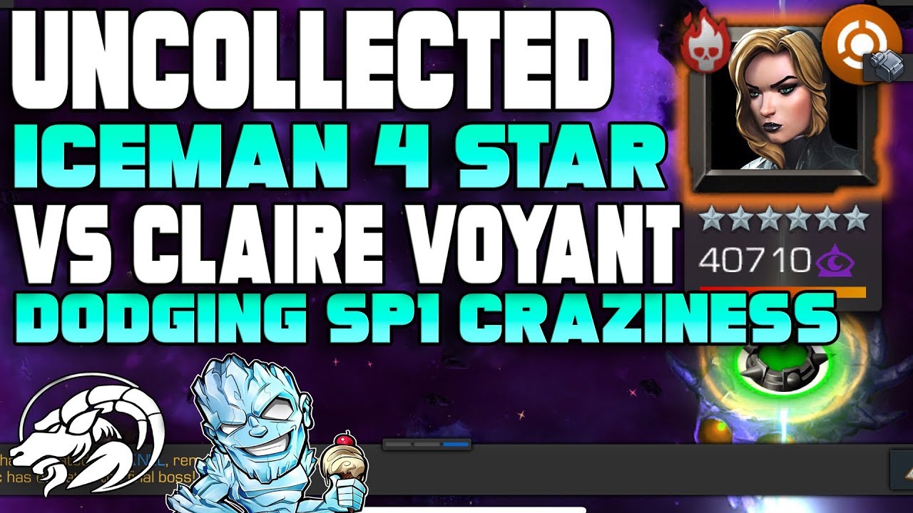 4 Star Iceman Vs Uncollected Claire Voyant Solo | Marvel Contest of Champions