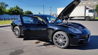 Порше панамера 2.9 турбо, дикий разгон до 100км/ч.на зимней резине.PORSCHE Panamera.