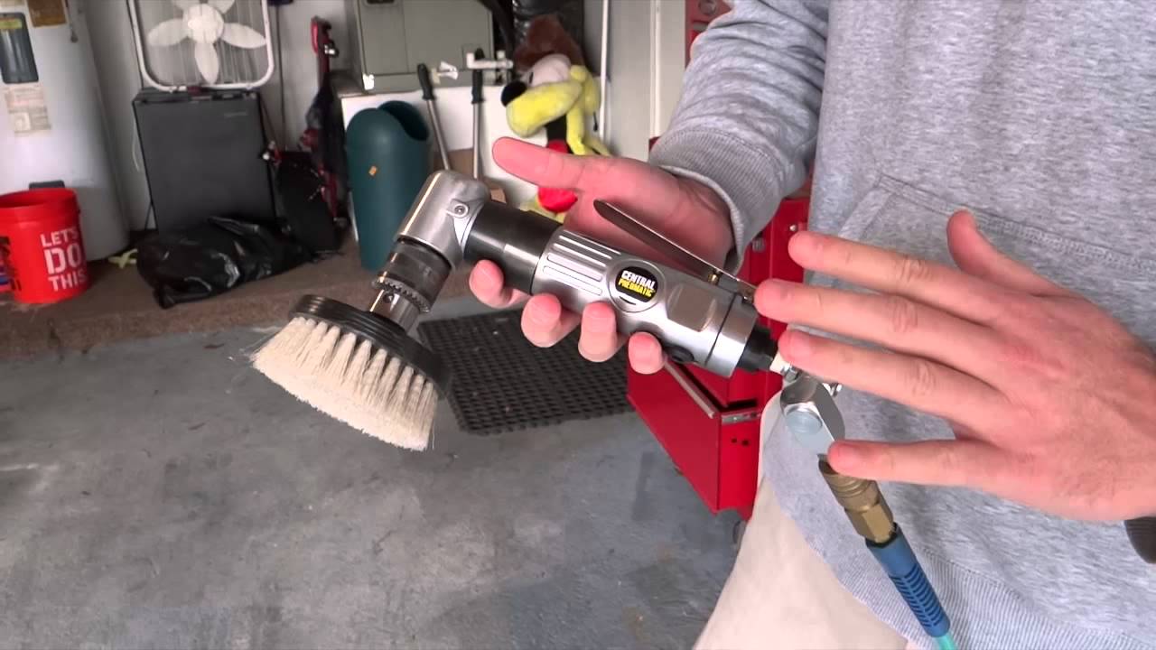 Reviewing wheel cleaning brush drill attachment! How to speed up cleaning  wheels and tires. 