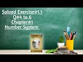 Solved Exercise#1.1 Q#4 to 6 ||Chapter#1 ||Number System