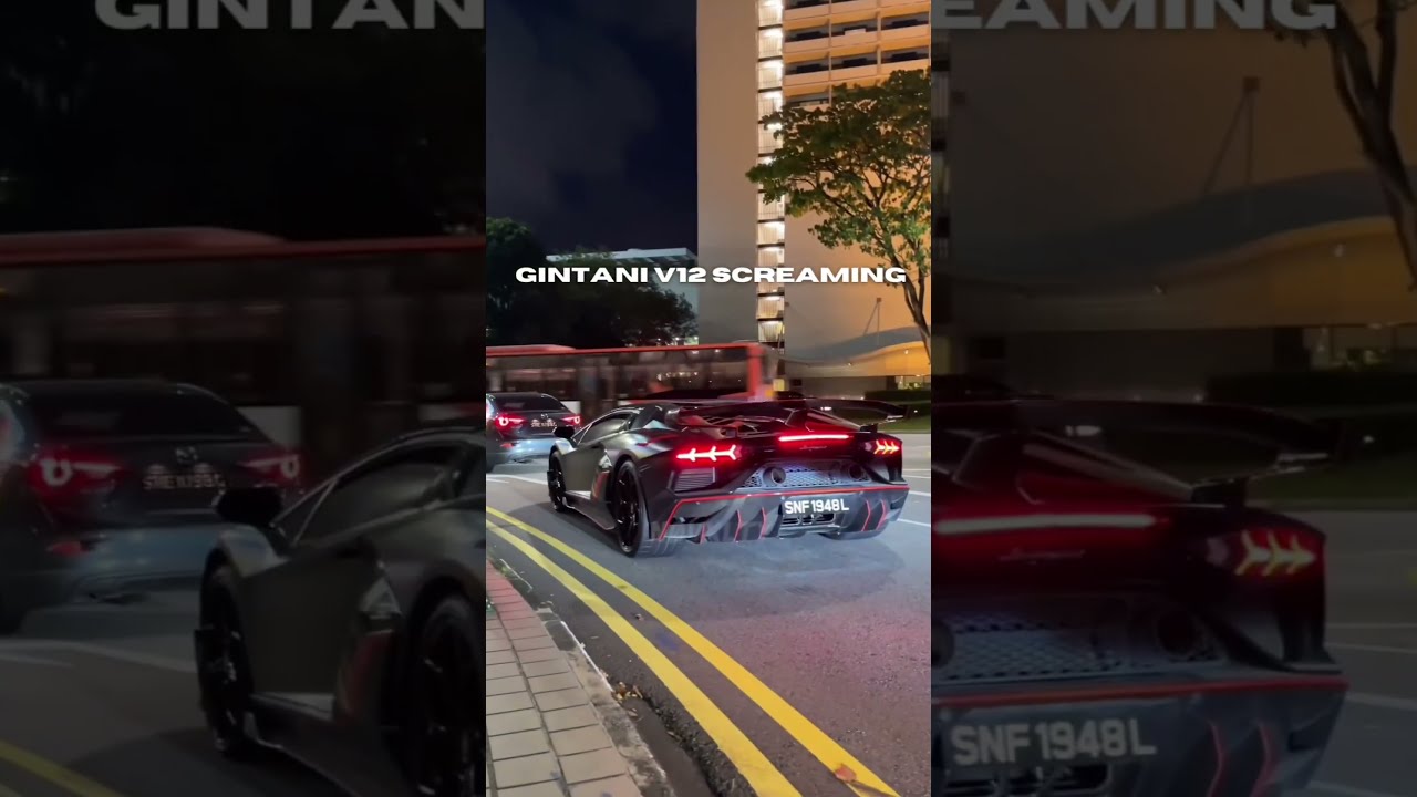 Screaming SVJ V12 Gintani Exhaust Lamborghini Aventadorsvj