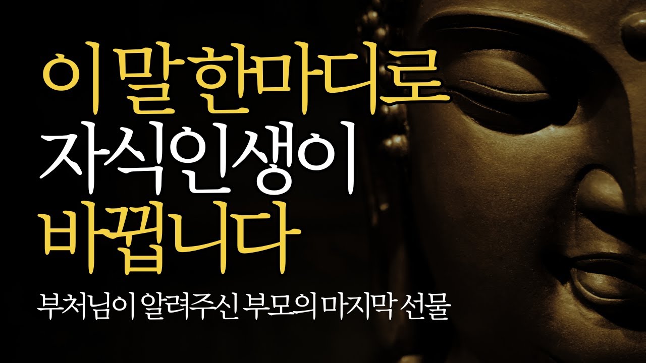 자식에게 하루 한 번 이 말만 해도 인생이 달라집니다 | 부처님이 알려주신 부모의 마지막 선물 | 말 한마디로 바뀌는 자녀의 운명