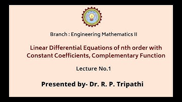 Engg. Mathematics - II | AKTU Digital Education