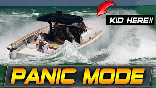 FROM FUN TO PANIC IN 3 SEC! VERY ROUGH DAY AT HAULOVER INLET | BOAT ZONE