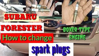 How to Change spark plugs SUBARU FORESTER Boxer type engine, paano palitan ang spark plug?