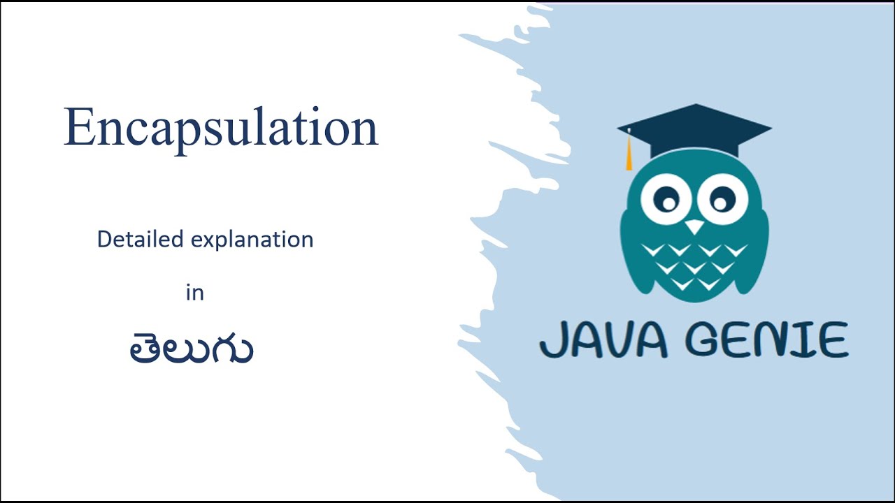 Encapsulation in Java in Telugu: What is it and how does it work? - YouTube
