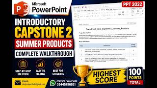 PowerPoint Introductory Capstone 2 Summer Products | Complete Walkthrough | Highest Score