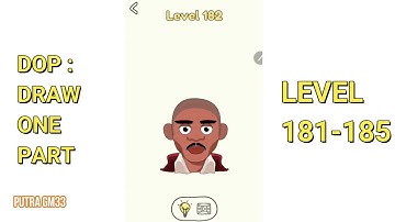 DOP: Draw One Part level 181 182 183 184 185 Walkthrough Solutions