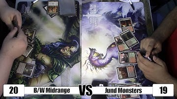 MTG - Standard Gameplay: B/W Midrange vs Jund Monsters