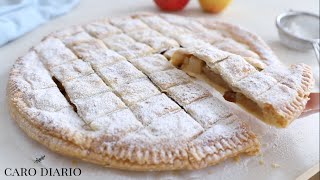 TORTA TRAPUNTA DI MELE CON PASTA SFOGLIA