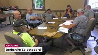 Berkshire Selectboard | 07/27/2026