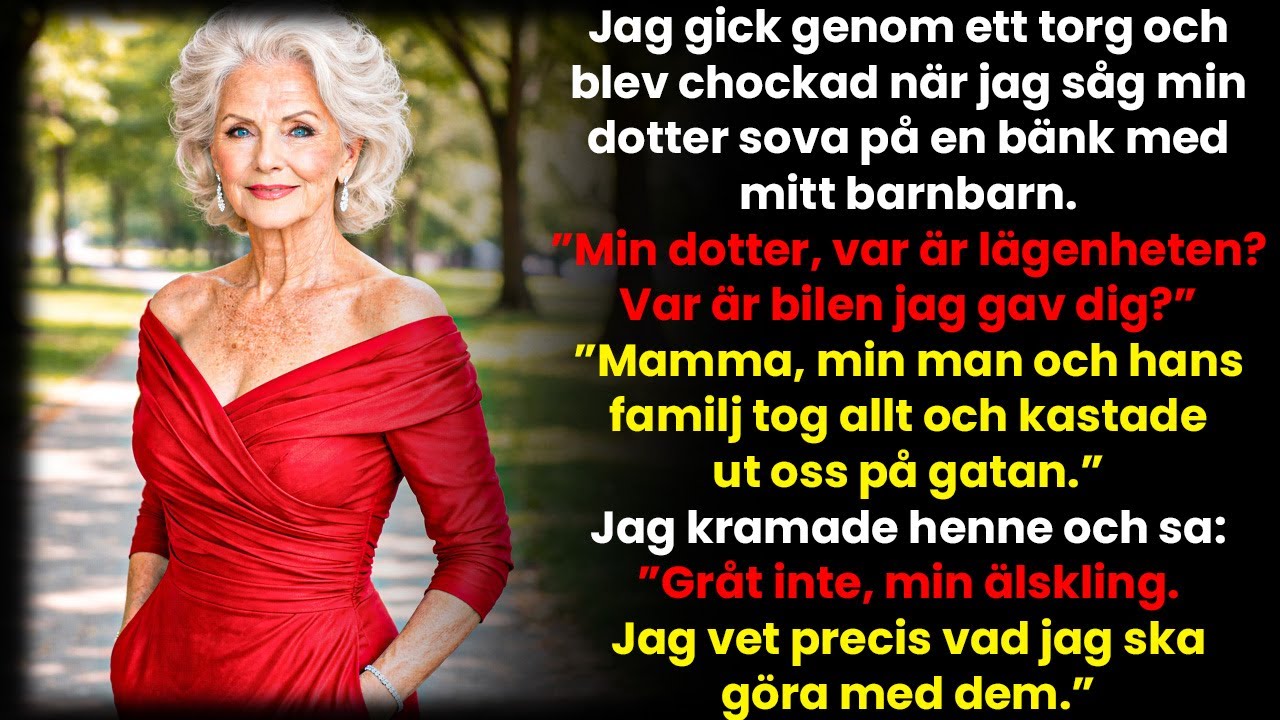 Jag Såg Min Dotter Och Mitt Barnbarn Sova På En Bänk. Min Svärson Tog Allt…