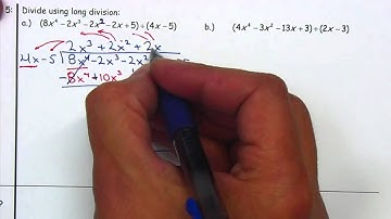 Algebra 2 - 5.2 Add Subtract Multiply and Divide Polynomials Part 2 of 2