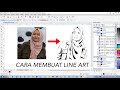 TUTORIAL CORELDRAW : Cara Membuat Line Art di Corel Draw (How to make a Line Art in Corel Draw)