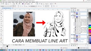 TUTORIAL CORELDRAW : Cara Membuat Line Art di Corel Draw (How to make a Line Art in Corel Draw)