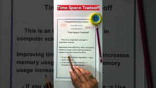 Time Space Tradeoff Explained in Short 💻📊 | BCA 2002 T | Important Topic 2026 | CCSU