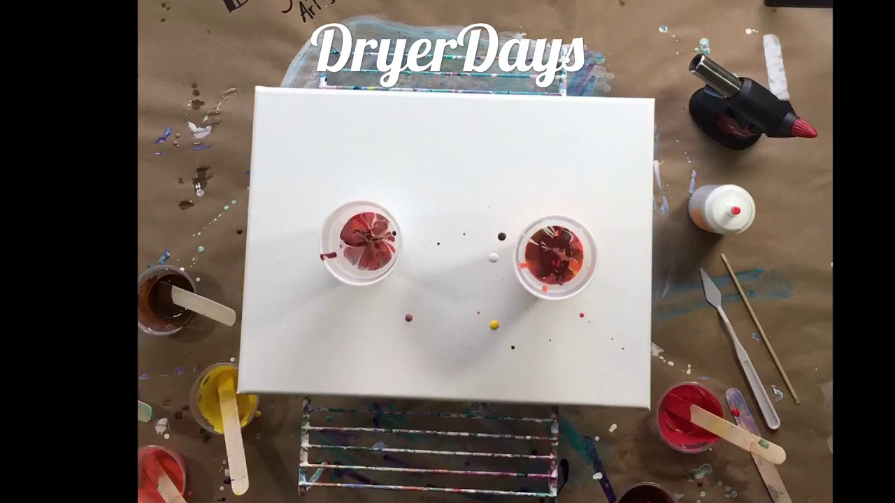 Time lapse acrylic dirty pour flip cup - YouTube