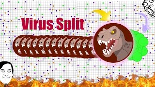 Agar.io IMPOSSIBLE VIRUS SPLIT, POPSPLIT, BAIT /5x LineSplit Ever!
