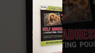 Laminating Pouch Without A Machine | Self Adhesive Laminating Sheets #shorts #laminatingsupplies