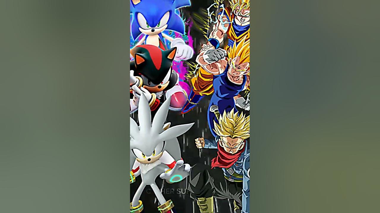 Sonic, Shadow, Silver As Goku, Vegeta, Trunks - Goku Vegeta Vs Sonic Shadow,  HD Png Download , Transparent Png Image - PNGitem