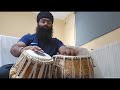 Tabla student playing dadra 6 matra  student of tabla jori taal academy  jatinder singh from uk