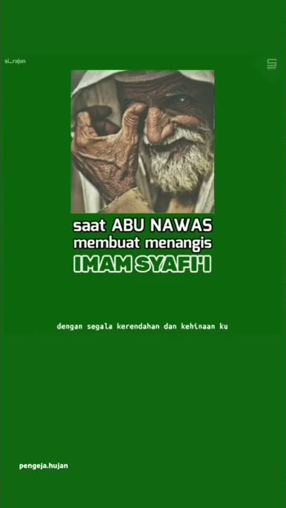 Abu Nawas membuat imam Syafi'i menangis