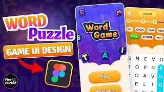 Figma Game Design: Creating a Word Puzzle Game UI | Figma UI Design | @pixel.bucket screenshot 1