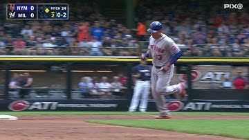 NYM@MIL: Cabrera opens the scoring with two-run shot