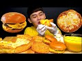 ASMR 시카고피자🍕트리플 치즈버거🍔해쉬브라운 먹방~!! Chicago Pizza With Hash Brown Cheese Buger MuKBang~!!