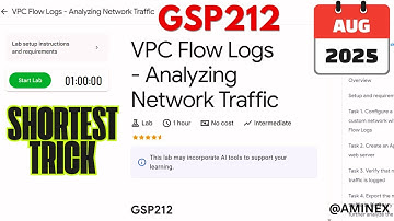 [NEW 2025] VPC Flow Logs - Analyzing Network Traffic | #GSP212 | #qwiklabs | #arcade 🚀
