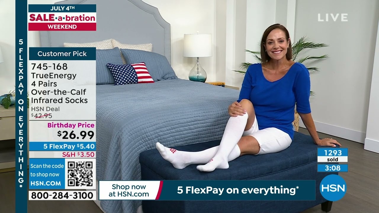 TrueEnergy 4 Pairs OvertheCalf Infrared Socks