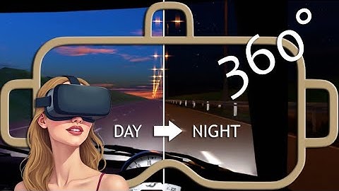 Motorway at Sunset - 360 VR, 3D Stereoscopic [Evolving Animation]