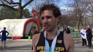 Tristan Woodfine overcomes shoe debacle, wins Race Roster Spring Run-Off 8K