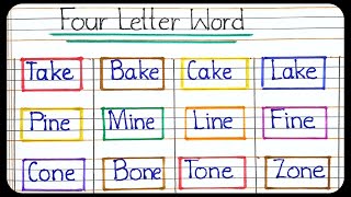 4 Letter Words | Four Letter Phonics Words | 4 letter words in English