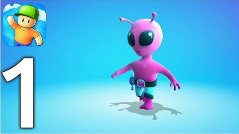 Stumble Guys - Gameplay Walkthrough Part 1 - Pink Alien (İOS, Android)