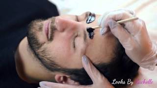 Mens brow wax using Cirepil hard wax