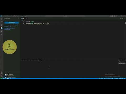 Python | importing math package 'copysign()' | CodeLearning