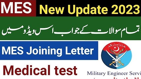 MES Joining Letter updates 2023 | MES Interview results 2023 | MES oppintmet letter
