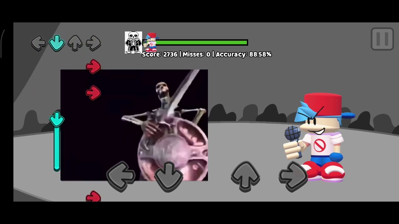 FNF vs esqueleto batendo no escudo Funky Maker mobile