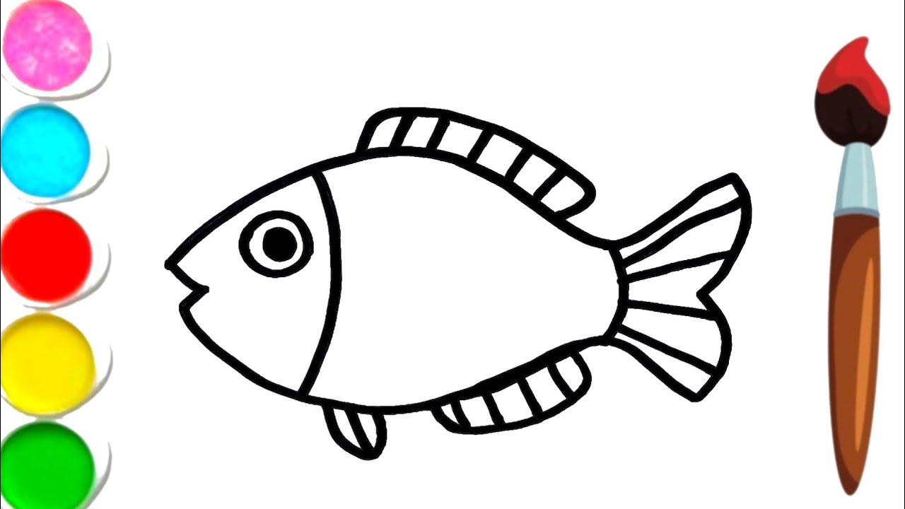 Урок рисования рыбок для детей и малышей | как нарисовать рыбу