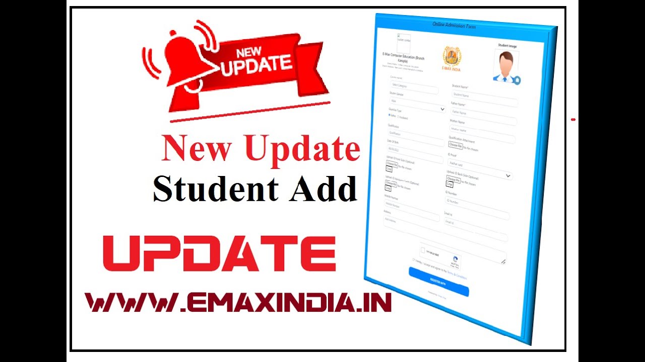 Student Add with New Update in E-Max Education Panel | #emaxindia # ...