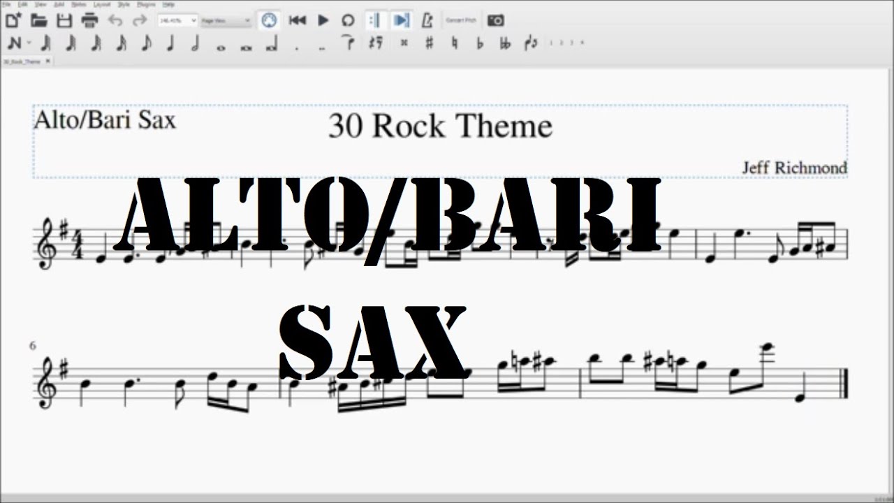 Tank For Alto Bari Sax Sheet Music Youtube Tank For Alto Bari Sax Sheet Music Youtube