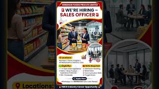 FMCG Sales Officer Jobs 2026 | Giridhar Foods Hiring in Maharashtra & Goa |Mumbai Sales Jobs #shorts