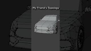 Crazy Blender Topology Carmodeling #blender #topology #retopology #blender3d #3dmodeling #car