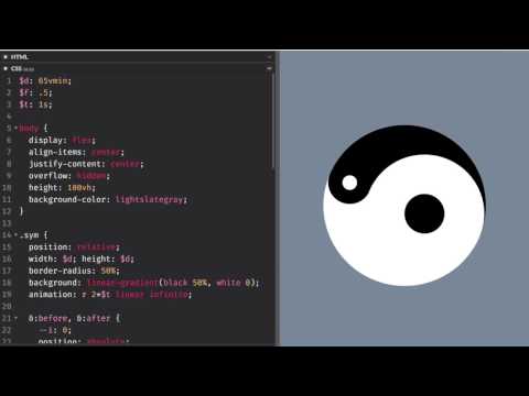 Animated ☯ with canvas