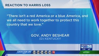 Gov. Andy Beshear reacts to Harris loss, promotes unity