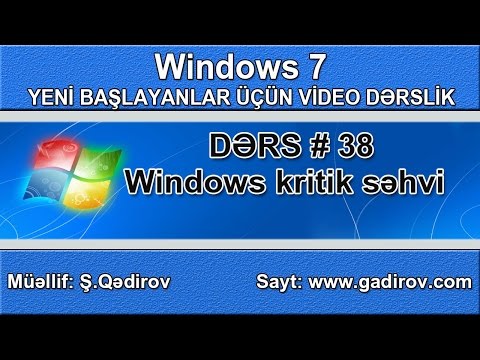 Windows kritik səhvi