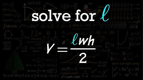 Solving for a variable from a formula